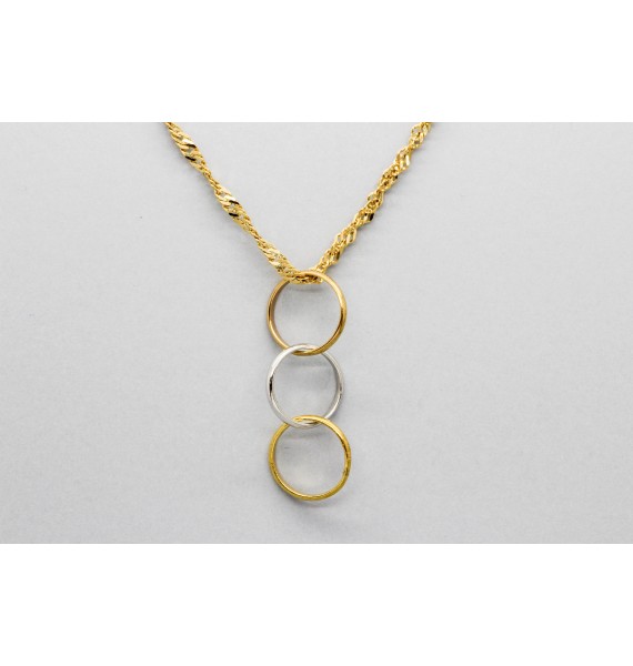 18Kt Tri-Tone Gold Pendant