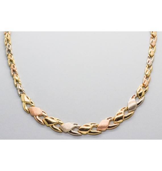Collar en Oro Tri-Color de 18 Quilates