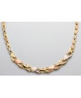 Collar en Oro Tri-Color de 18 Quilates