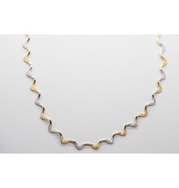 18Kt White & Yellow Gold Gemstone Necklace