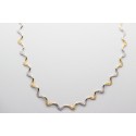 Collar en Oro Blanco y Amarillo de 18 Quilates