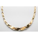 Collar en Oro Blanco y Amarillo de 18 Quilates