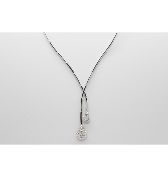 Collar de Diamantes en Oro Blanco de 18 Quilates