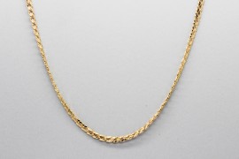 Cadena Barbada en Oro de 18 Quilates - 40cm