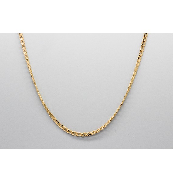 18Kt Yellow Gold Curb Chain - 40cm