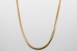18Kt Yellow Gold Curb Link Chain - 45cm