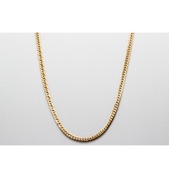 Cadena Barbada en Oro de 18 Quilates - 45cm