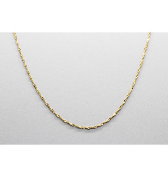 18Kt Yellow Gold Singapore Chain - 40cm