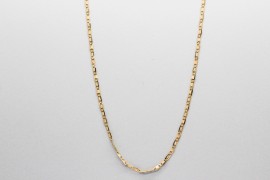 18Kt Yellow Gold Oval Link Chain - 50cm