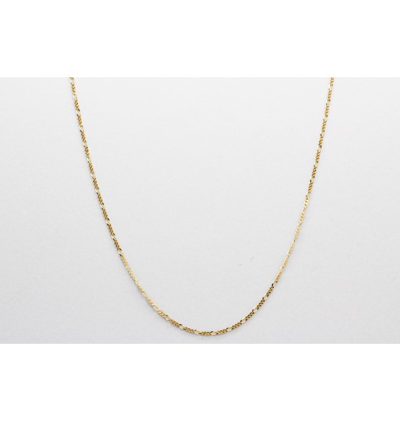 18Kt Yellow Gold Figaro Chain - 50cm