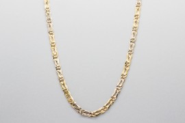 18Kt White & Yellow Gold Chain - 50cm