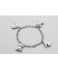 18Kt White Gold Charm Bracelet