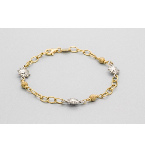 Pulsera "Sol y Luna" en Oro de 18 Quilates