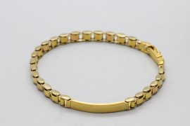 18Kt Yellow Gold Men's ID Bracelet