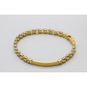 18Kt Yellow Gold Men's ID Bracelet