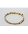 18Kt Yellow Gold Men's ID Bracelet
