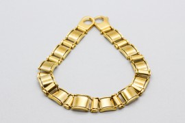 18Kt Yellow Gold Men's Box Link Bracelet