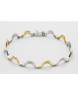 Pulsera en Oro Blanco y Amarillo de 18 Quilates