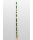 Pulsera con Esmeraldas y Diamantes en Oro de 18 Quilates