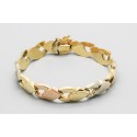 Pulsera en Oro Tri-Color de 18 Quilates