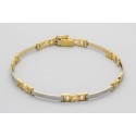 Pulsera en Oro Blanco y Amarillo de 18 Quilates