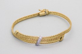 Pulsera en Oro de 18 Quilates con Circonitas