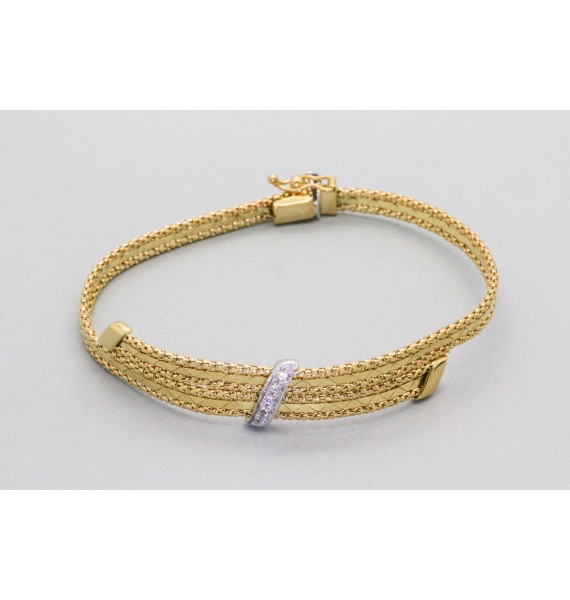 Pulsera en Oro de 18 Quilates con Circonitas