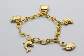 18Kt Yellow Gold Charm Bracelet