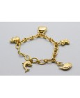 Pulsera Abalorios en Oro de 18 Quilates