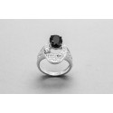 Sterling Silver Cocktail Ring with Semi-precious Stones
