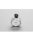 Sterling Silver Cocktail Ring with Semi-precious Stones