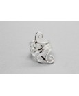 Anillo Tres Bandas en Plata de Ley con un Diseño de Olas