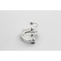Sterling Silver Ring with Four Silver Spheres