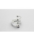 Anillo en Plata de Ley Con Cuatro Bolitas de Plata