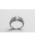 Sterling Silver Solitaire Ring with Cubic ZIrconia