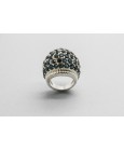 Sterling Silver Ring Decorated with Blue Cubic Zirconia