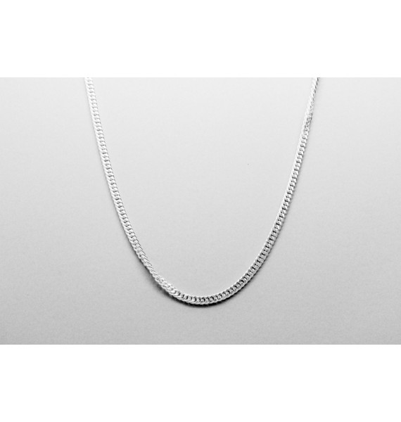 Sterling Silver Curb Chain - 50cm