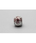 Pandora Daisy Red Enamel Charm in Sterling Silver