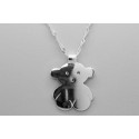 Sterling Silver Teddy Bear Pendant
