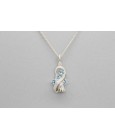Sterling Silver Christmas Bell Pendant with Cubic Zirconia