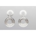 Pendientes Doble Disco en Plata de Ley y Diseño Italiano