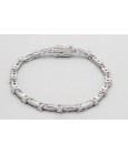 Sterling Silver Bracelet with Cubic Zirconia Gemstones