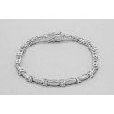 Sterling Silver Bracelet with Cubic Zirconia Gemstones