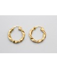 Pendientes de Aro Trenzados en Oro Amarillo de 18 Quilates