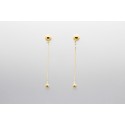 18Kt Yellow Gold Drop Earrings with 18Kt Gold Beads