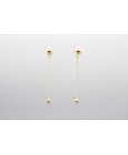 18Kt Yellow Gold Drop Earrings with 18Kt Gold Beads