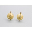 18Kt Gold Earrings Decorated with Cubic Zirconia Gemstones
