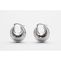 Pendientes de Aro en Oro Blanco de 18Kt con Forma de U