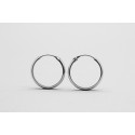 18Kt White Gold Hoop Earrings Measuring 3mm in Thickness