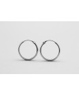 18Kt White Gold Hoop Earrings Measuring 3mm in Thickness